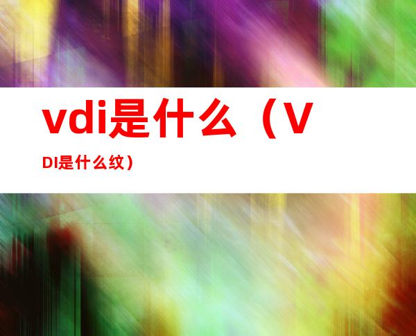 vdi是什么（VDI是什么纹）