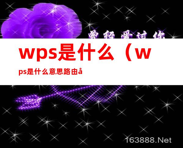 wps是什么（wps是什么意思路由器设置里）