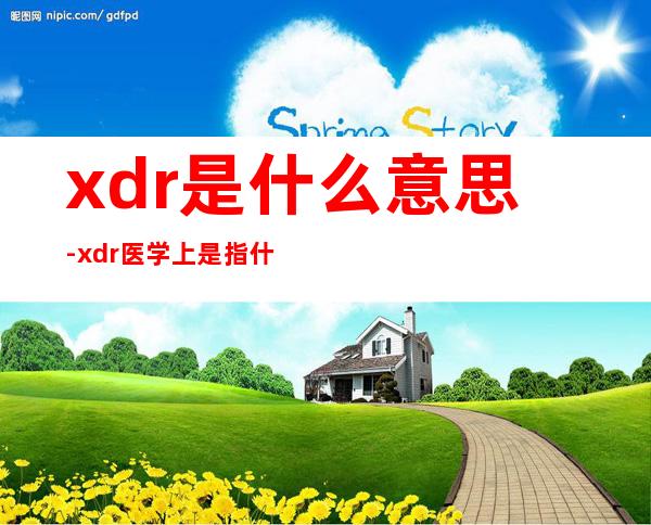 xdr是什么意思-xdr医学上是指什么