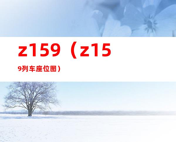 z159（z159列车座位图）